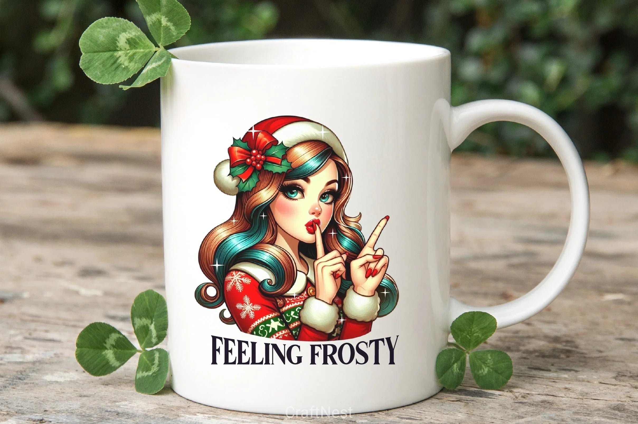 Retro Girl Christmas Clipart Bundle - CraftNest - Digital Crafting and Art