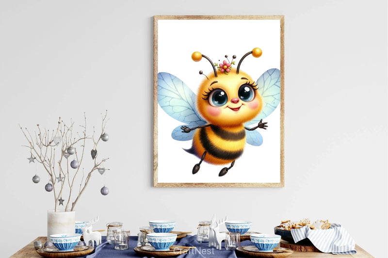 Funny Bee Clipart Bundle - CraftNest - Digital Crafting and Art