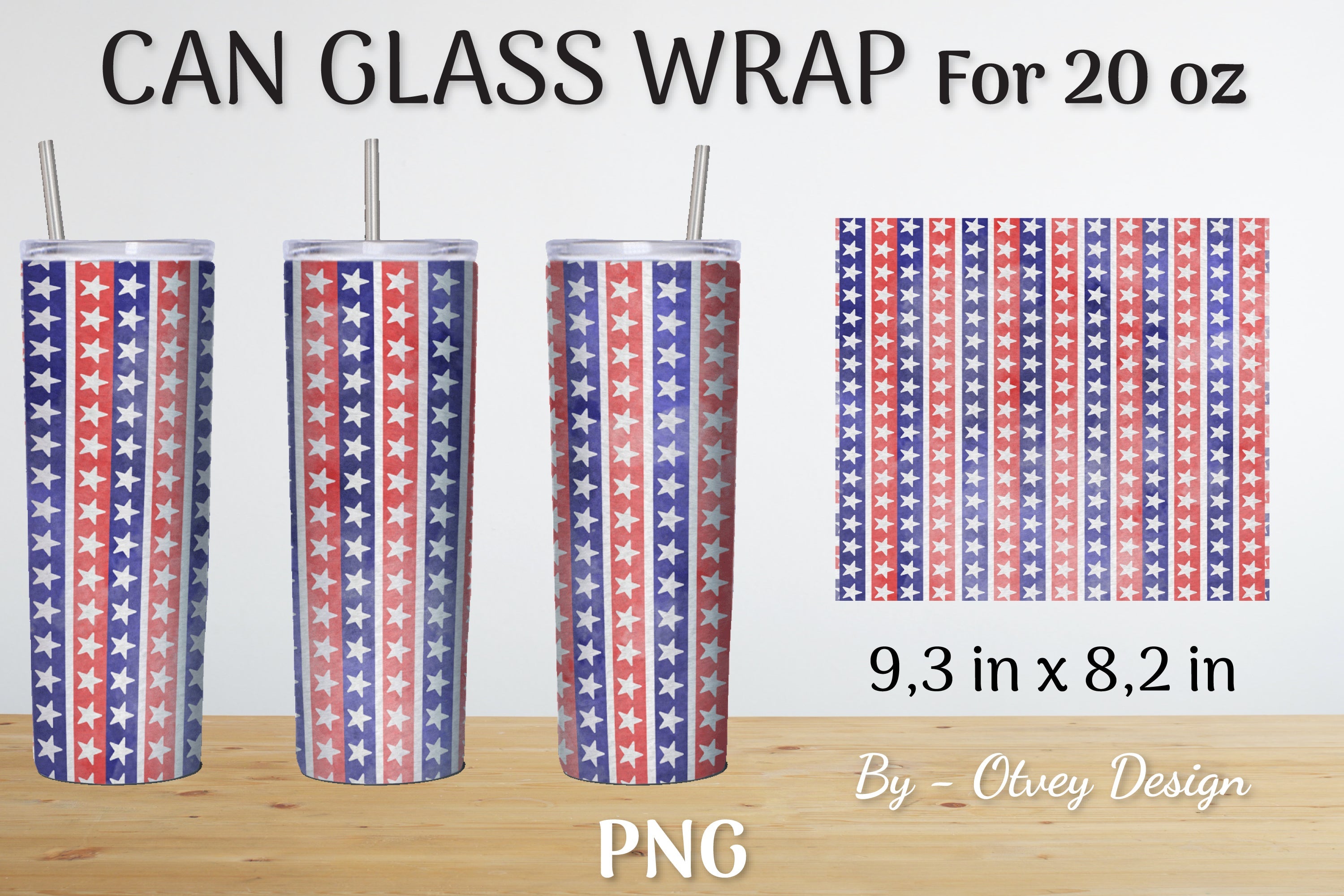Patriotic 20 oz Tumbler Wraps SVG Bundle
