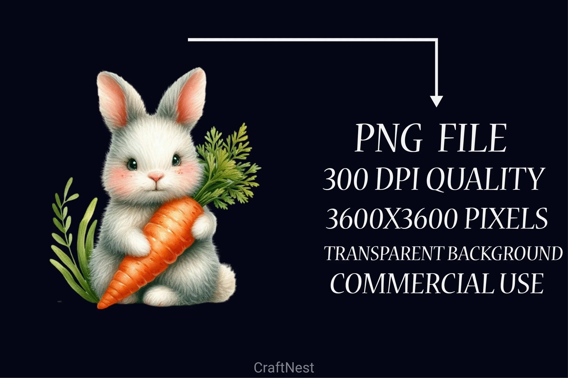 Easter Bunny Clipart Bundle 56 - CraftNest - Digital Crafting and Art