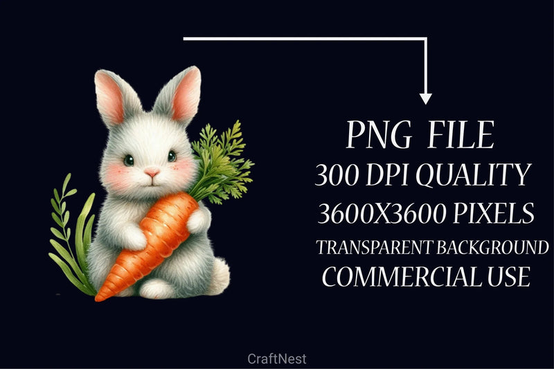 Easter Bunny Clipart Bundle 56 - CraftNest - Digital Crafting and Art