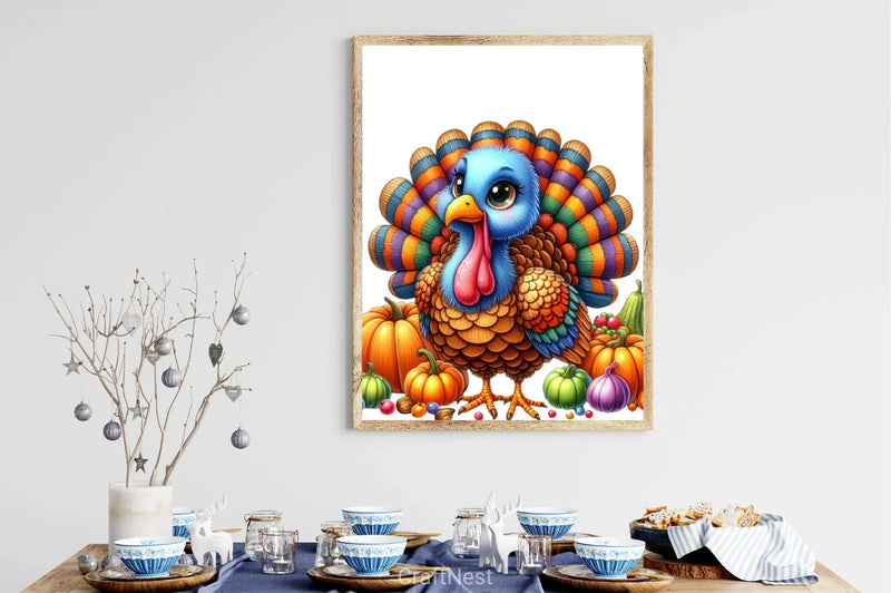 Autumn Turkey Clipart Bundle - CraftNest - Digital Crafting and Art