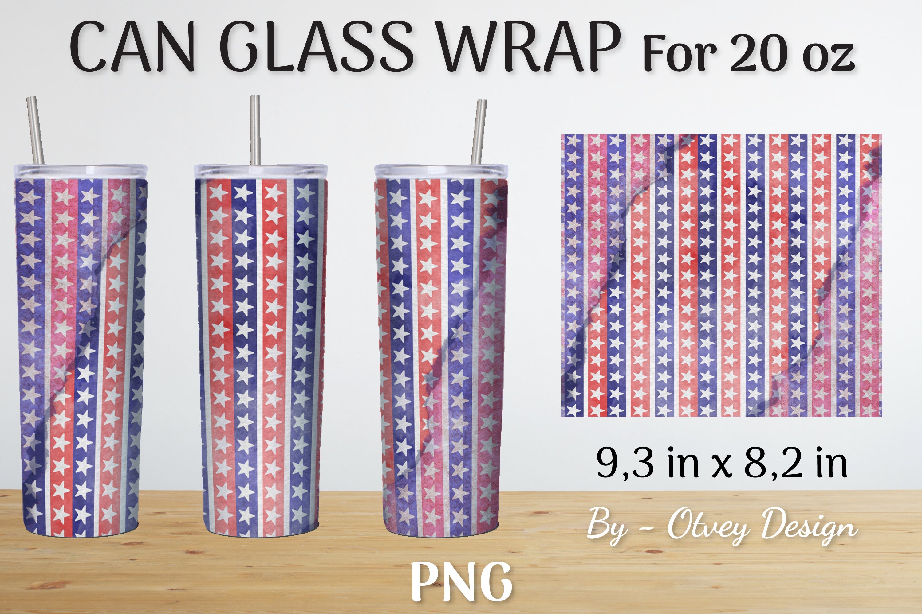 Patriotic Tumbler Wraps SVG Bundle