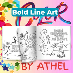 Funny Christmas Goose Coloring Book Bundle - CraftNest - Digital Crafting and Art