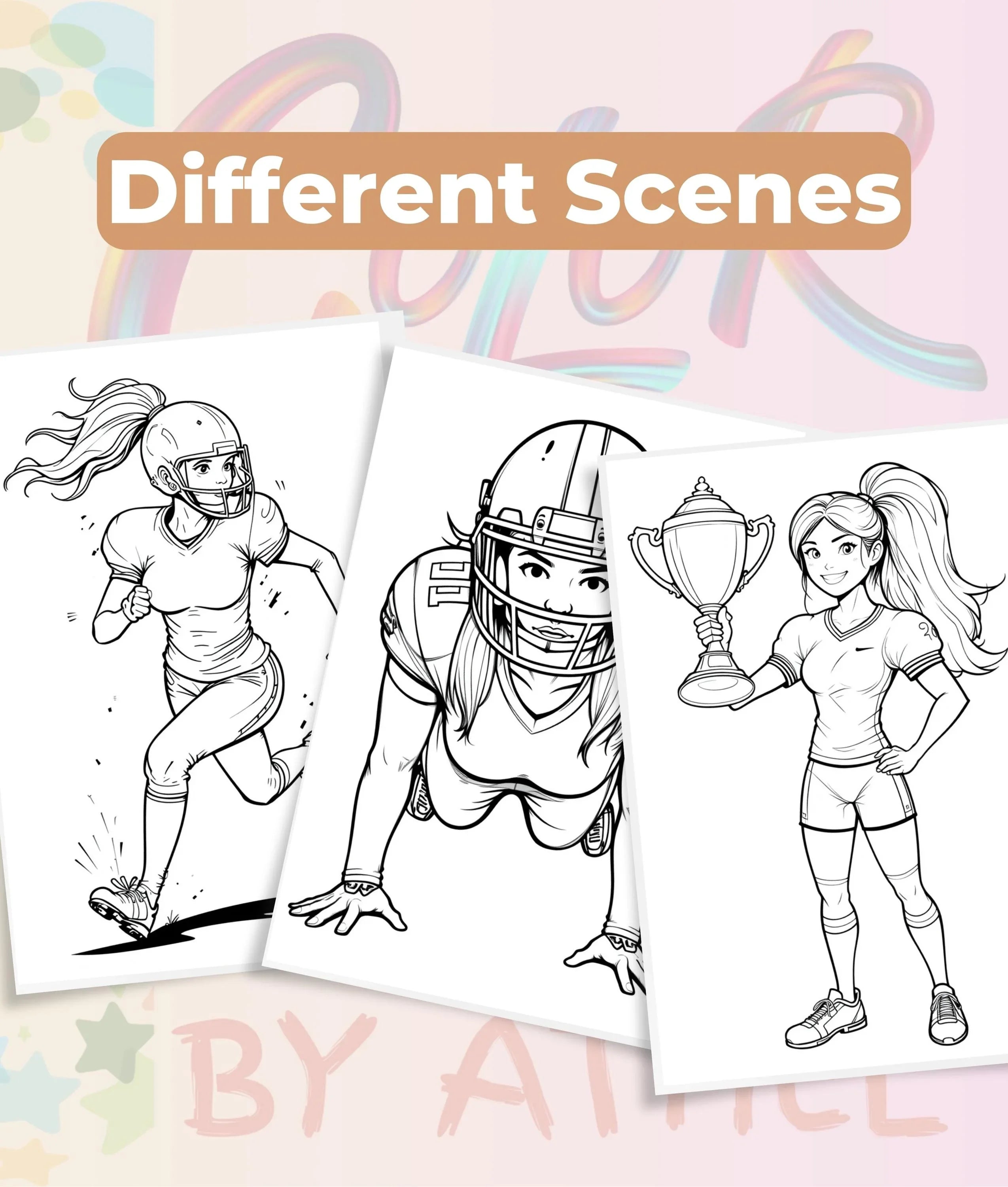 Football Season Coloring Books Bundle - CraftNest - Digital Crafting and Art