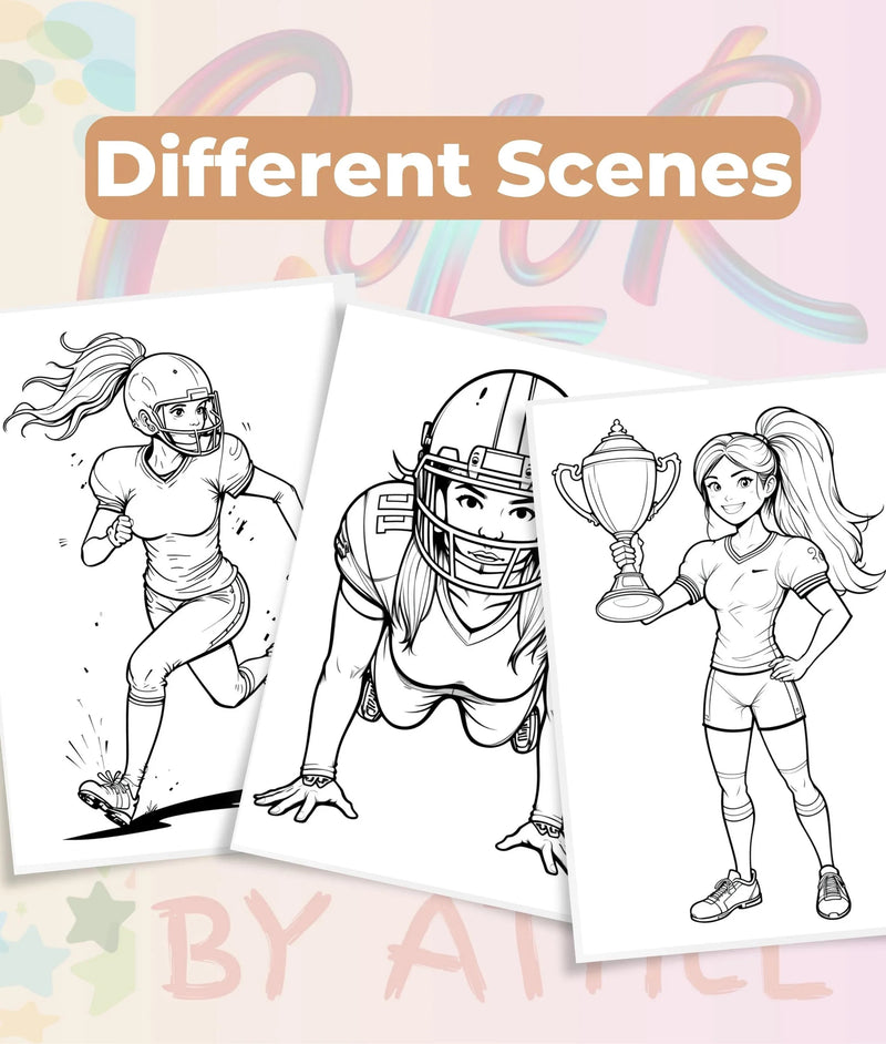 Football Season Coloring Books Bundle - CraftNest - Digital Crafting and Art