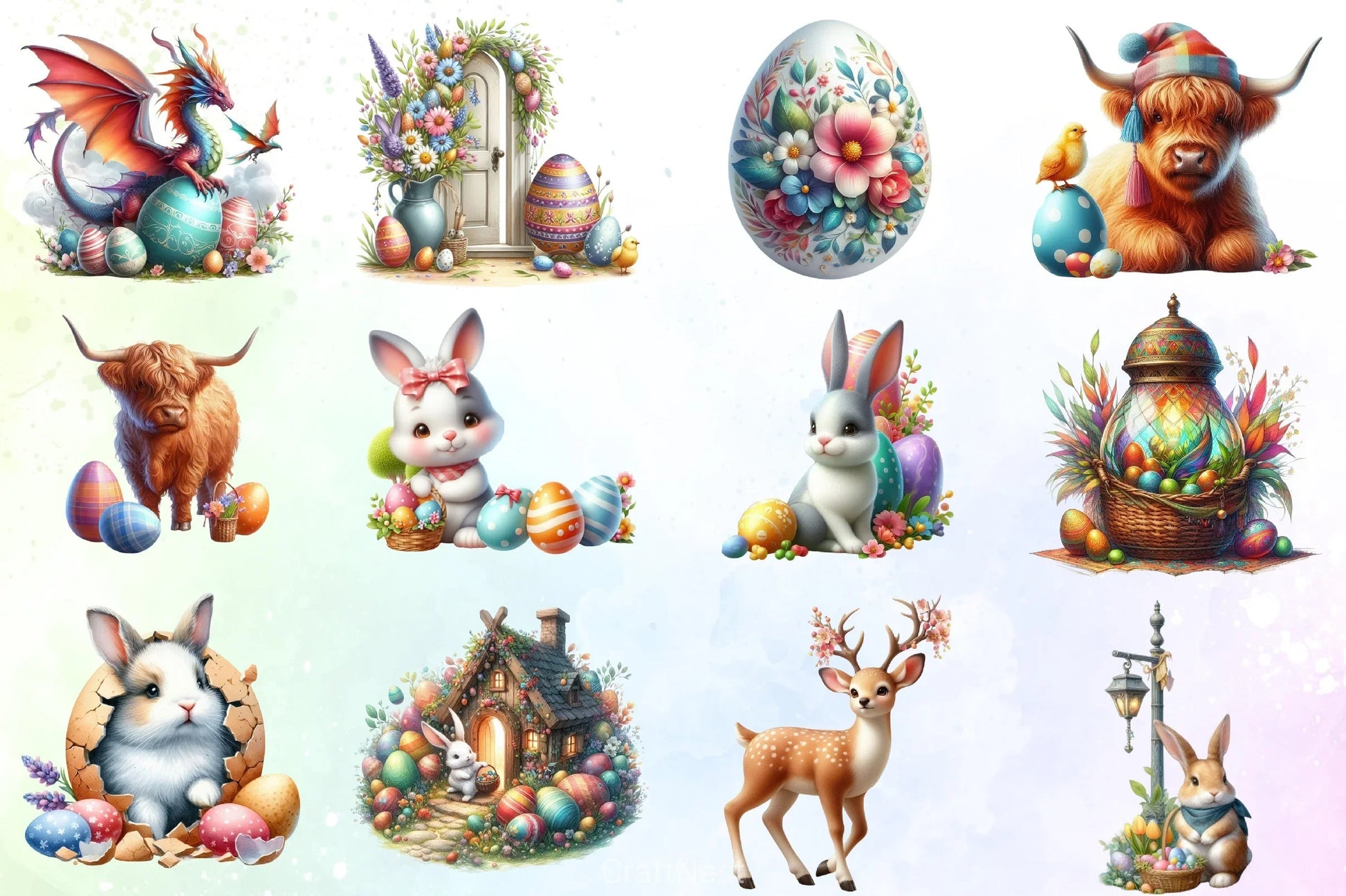 Easter Day Clipart Bundle - CraftNest - Digital Crafting and Art