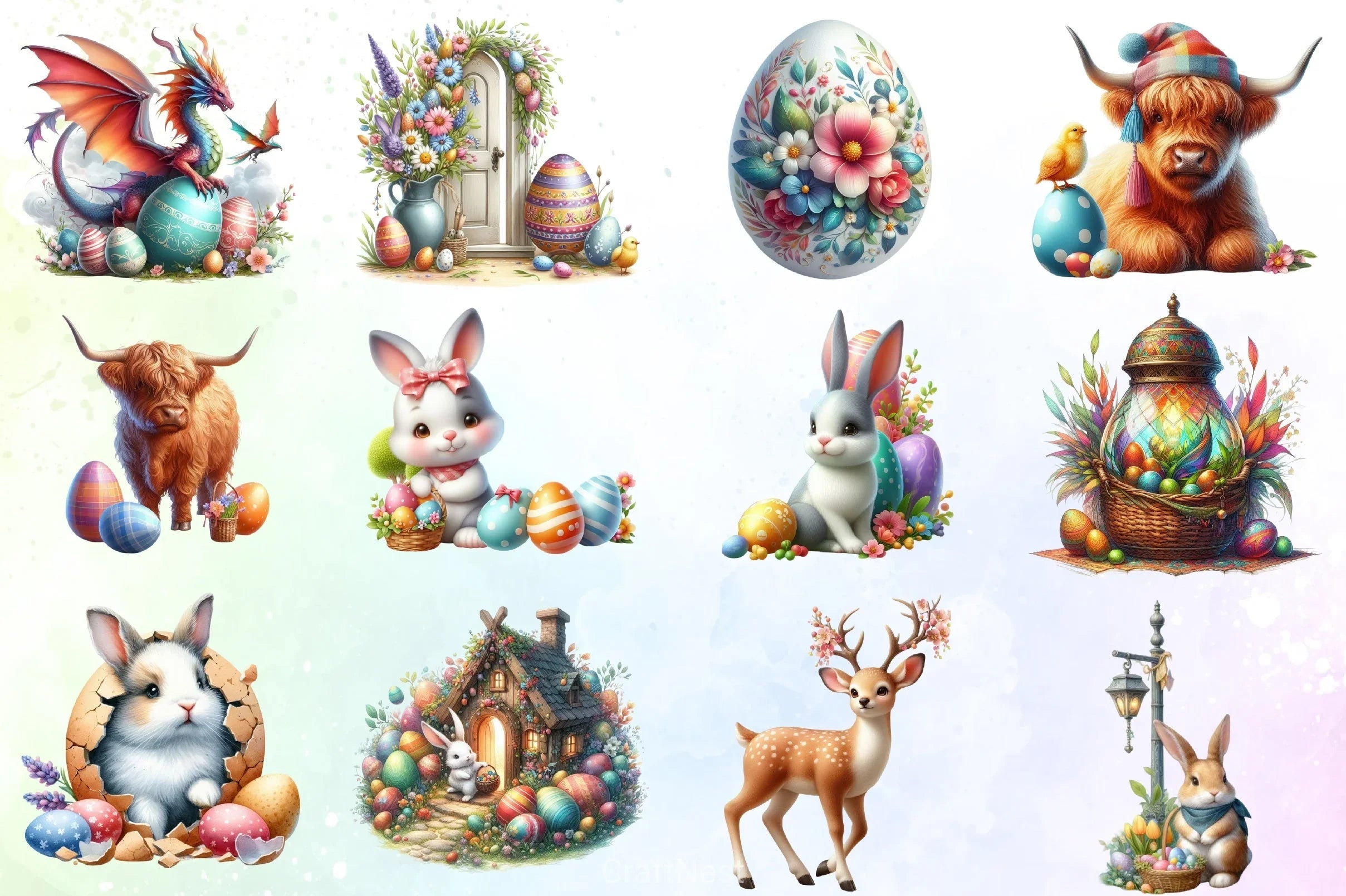 Easter Day Clipart Bundle - CraftNest - Digital Crafting and Art