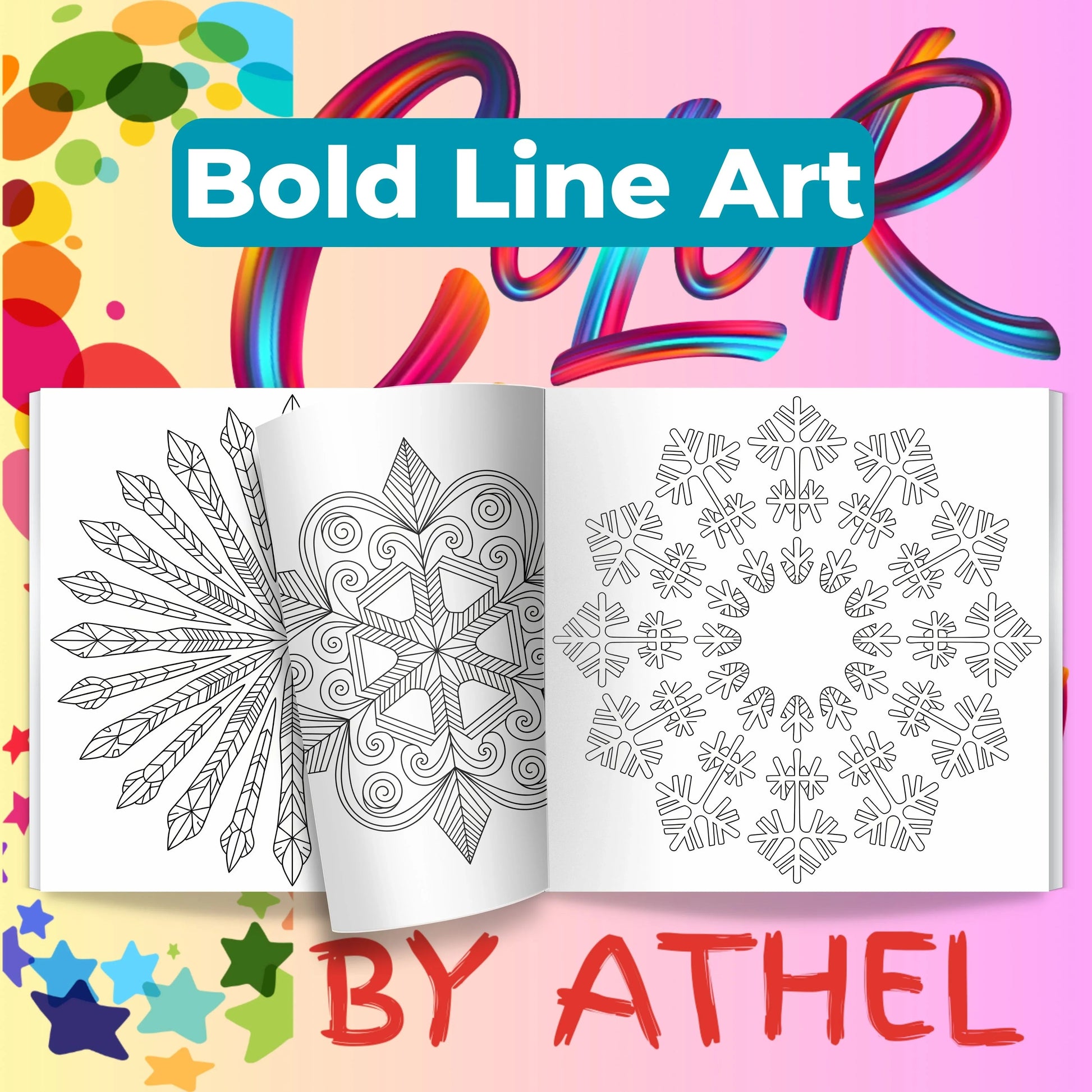 Snowflake Mandala Coloring Book Bundle - CraftNest - Digital Crafting and Art