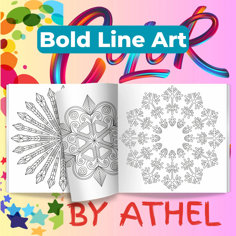 Snowflake Mandala Coloring Book Bundle - CraftNest - Digital Crafting and Art