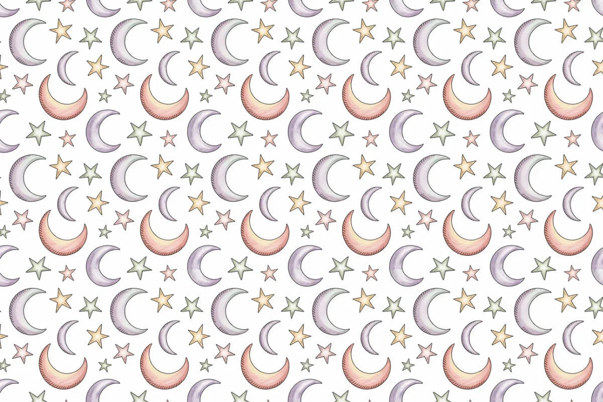 Cosmic Moons Seamless Papers - CraftNest - Digital Crafting and Art