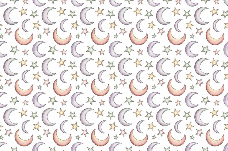 Cosmic Moons Seamless Papers - CraftNest - Digital Crafting and Art