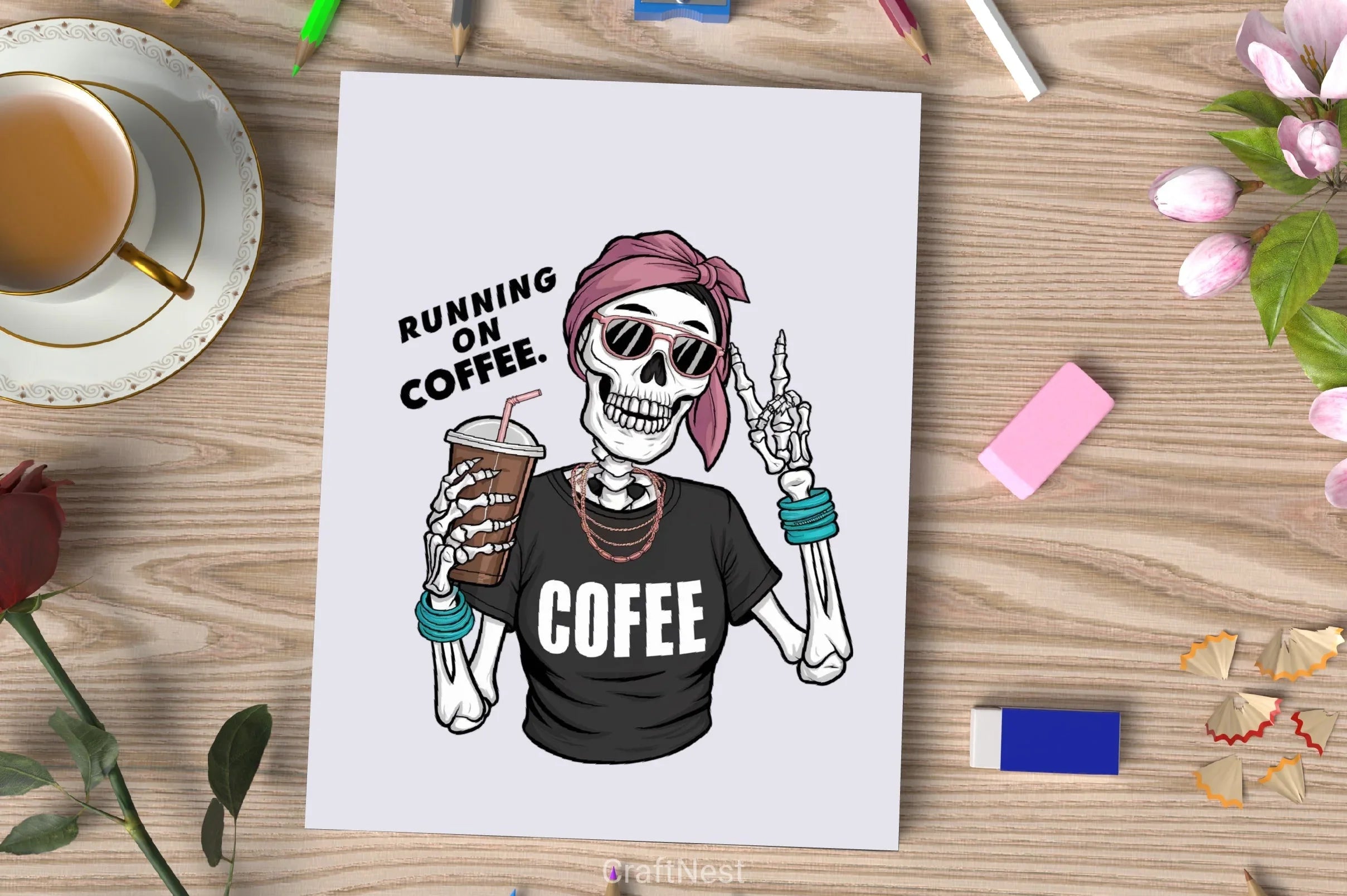 Stylish Skeleton Clipart Bundle 6 - CraftNest - Digital Crafting and Art