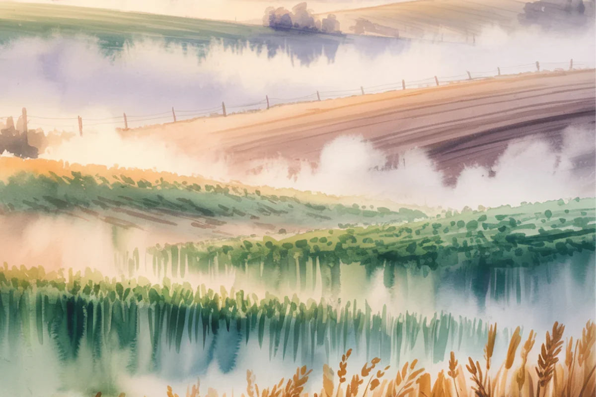 Fog Over Fields Background Papers - CraftNest - Digital Crafting and Art