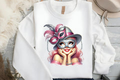 Mardi Gras Carnival Mask Girl Clipart Bundle - CraftNest - Digital Crafting and Art