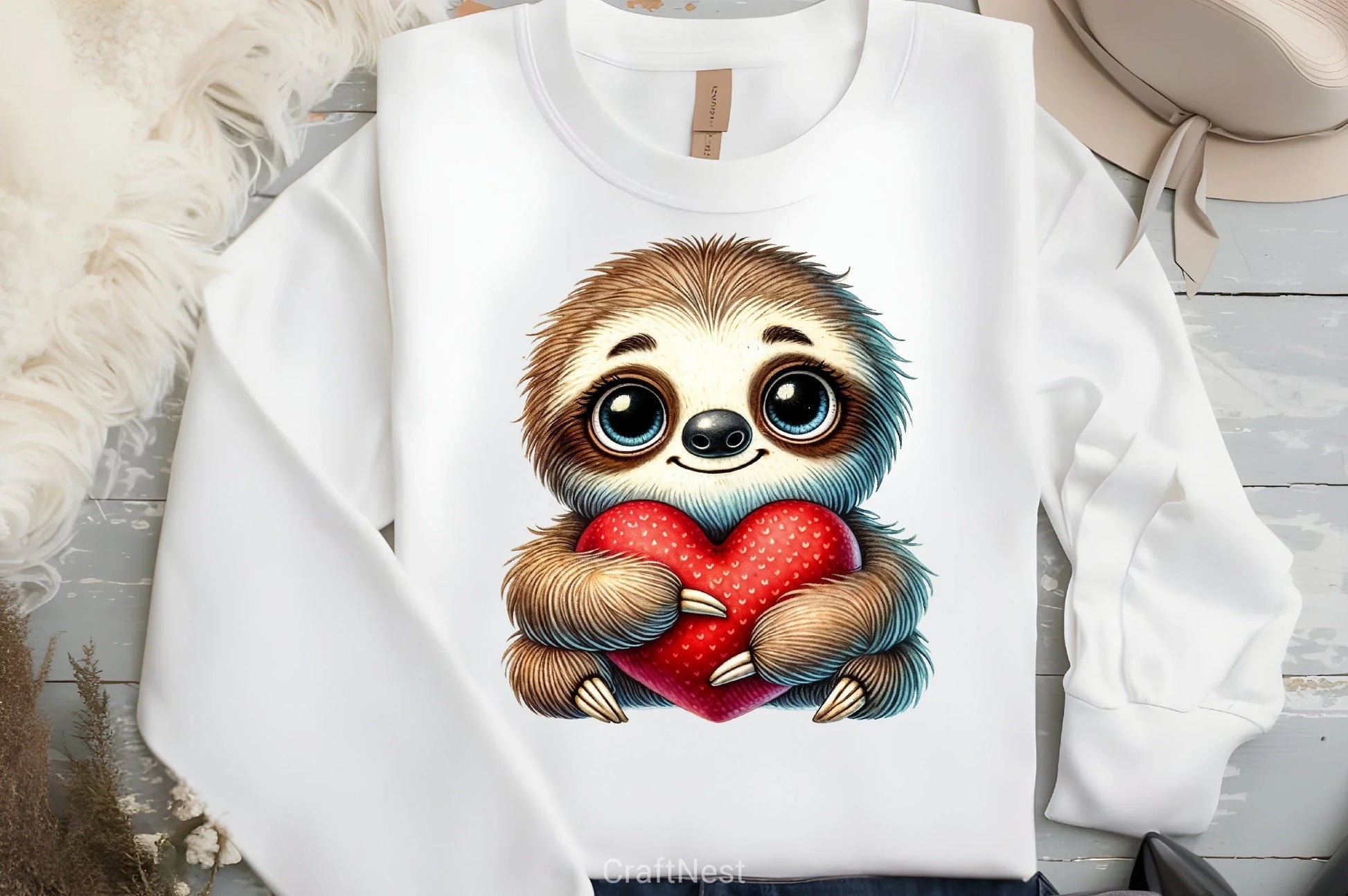 Valentine Sloth Clipart Bundle - CraftNest - Digital Crafting and Art