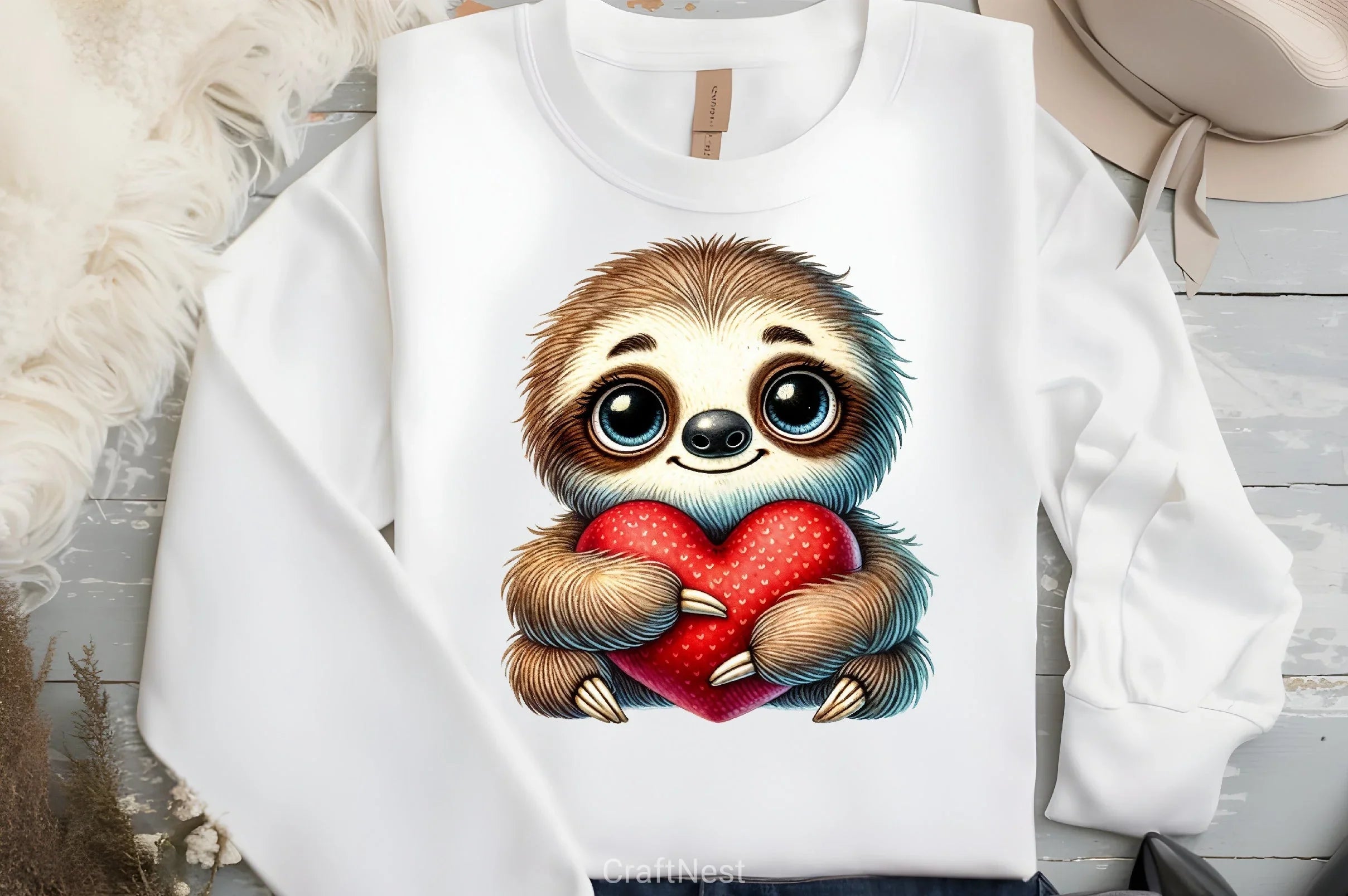 Valentine Sloth Clipart Bundle - CraftNest - Digital Crafting and Art