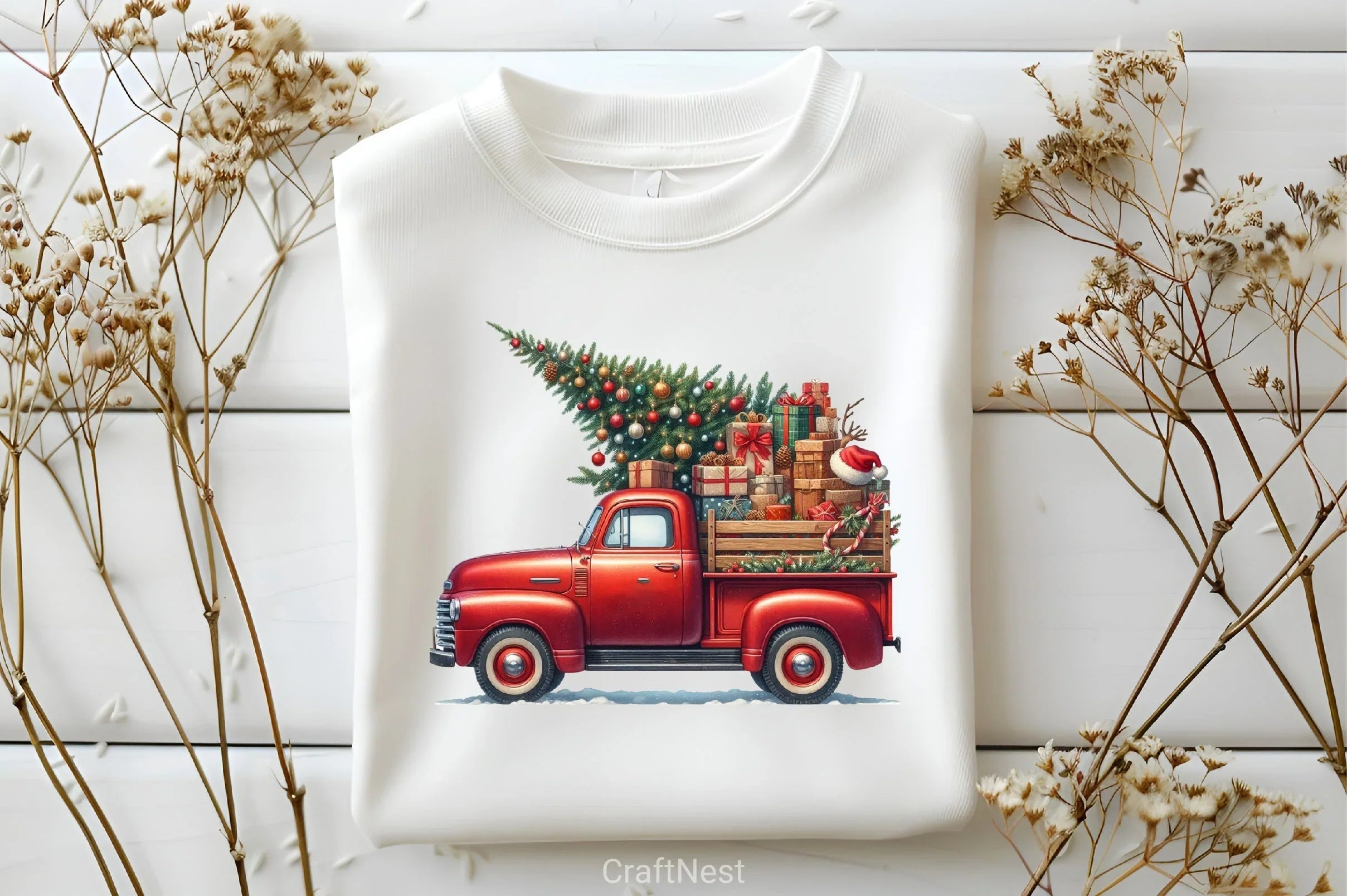 Christmas Truck Clipart Bundle 9 - CraftNest - Digital Crafting and Art