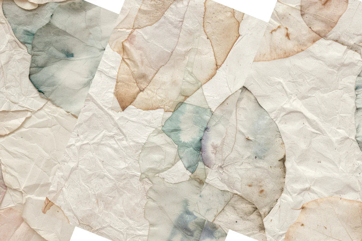 Faded Leaves Junk Journal Papers - CraftNest - Digital Crafting and Art