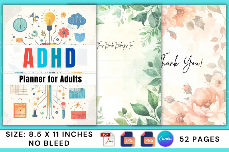 ADHD Planner for Adults - CraftNest - Digital Crafting and Art