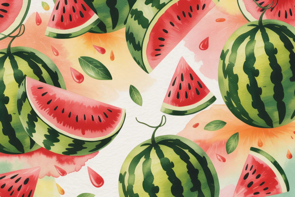 Summer Watermelon Background Papers - CraftNest - Digital Crafting and Art