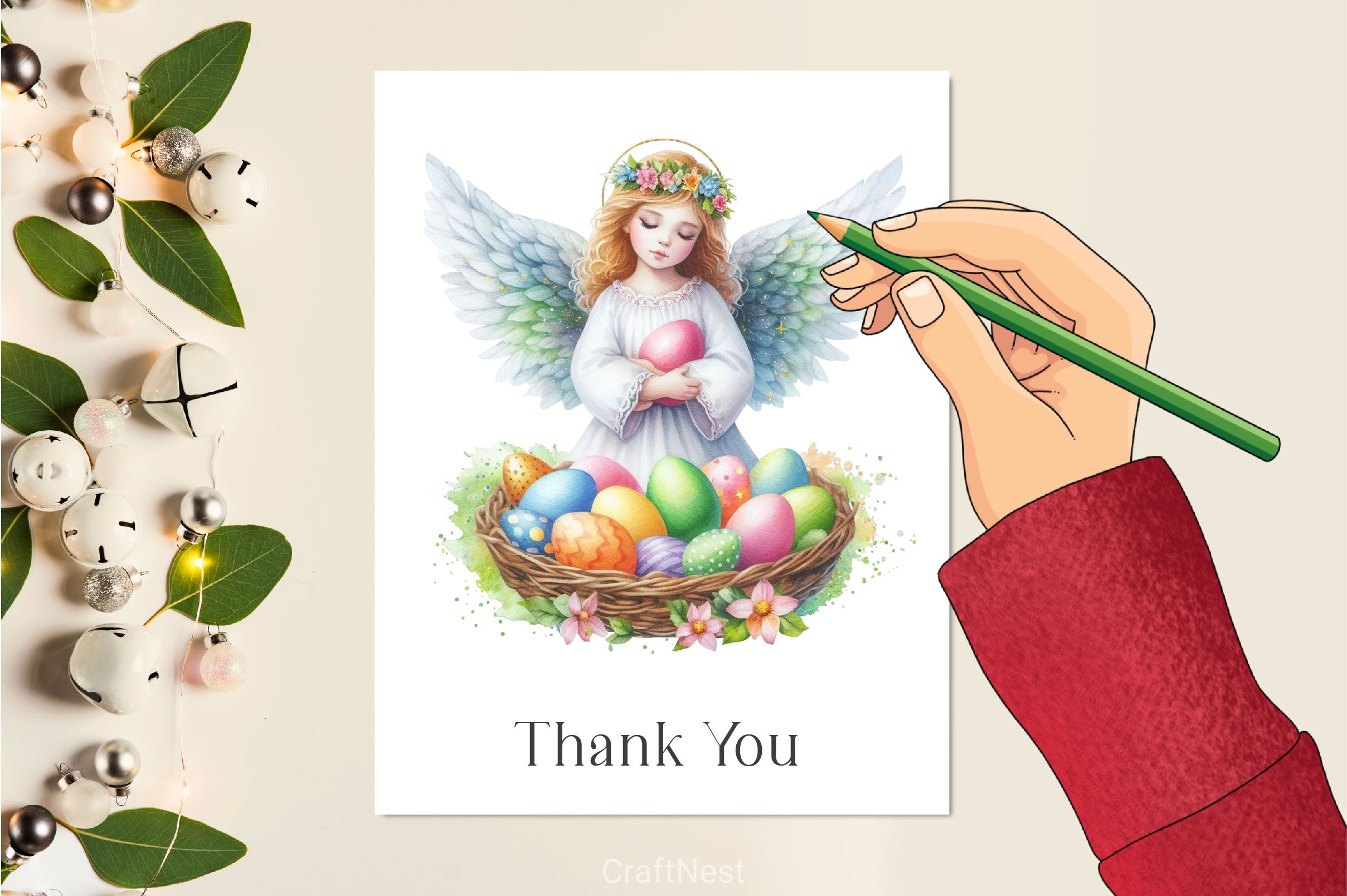 Easter Angel Clipart Bundle