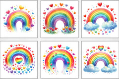 Valentine's Day Rainbow Clipart Bundle - CraftNest - Digital Crafting and Art