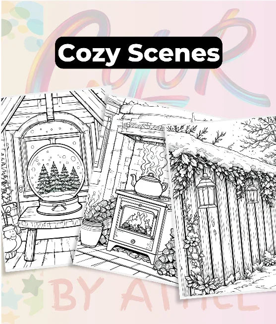 Cozy Winter Coloring Books Bundle - CraftNest - Digital Crafting and Art