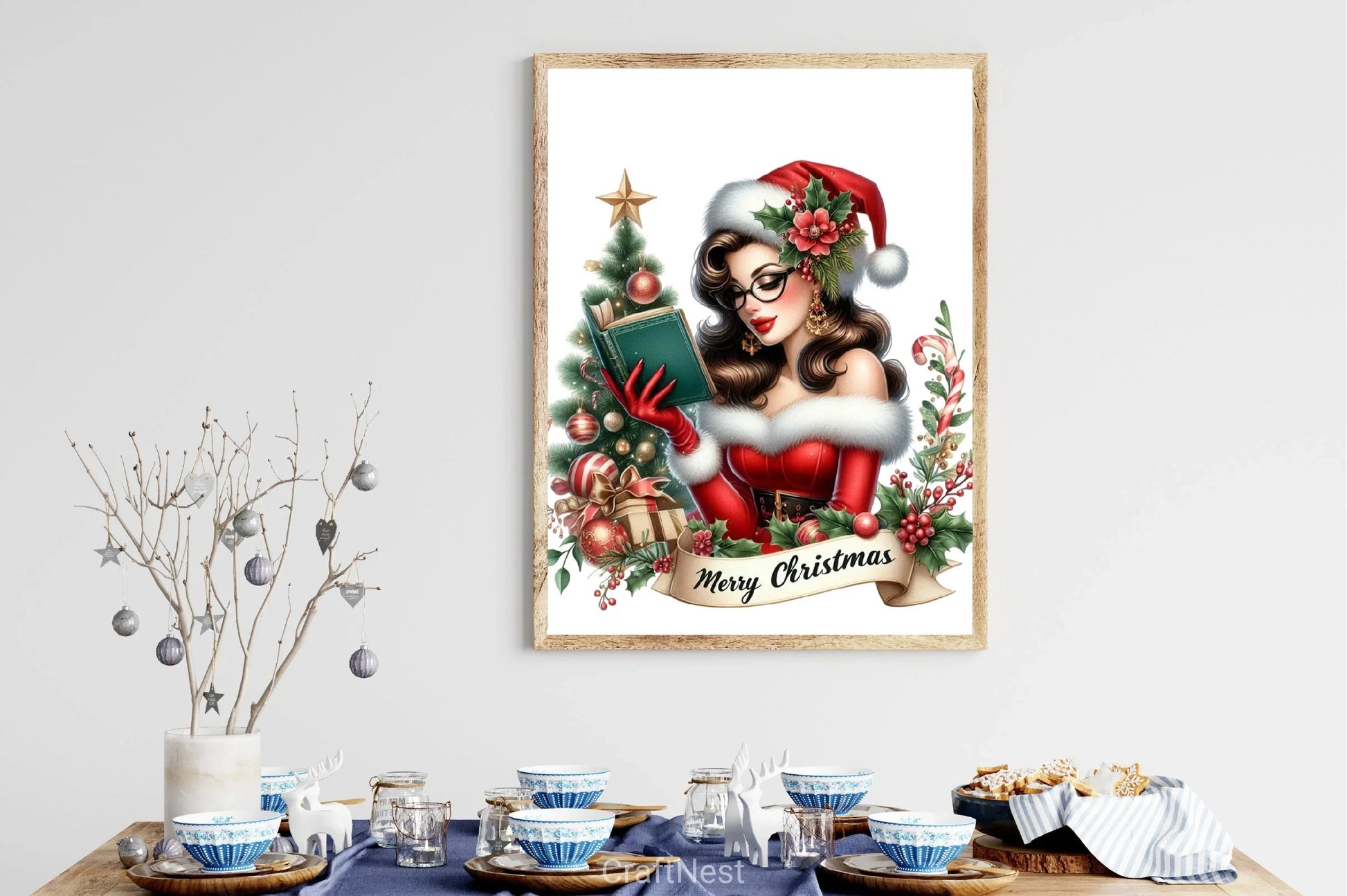 Christmas Pin Up Girls Clipart Bundle - CraftNest - Digital Crafting and Art