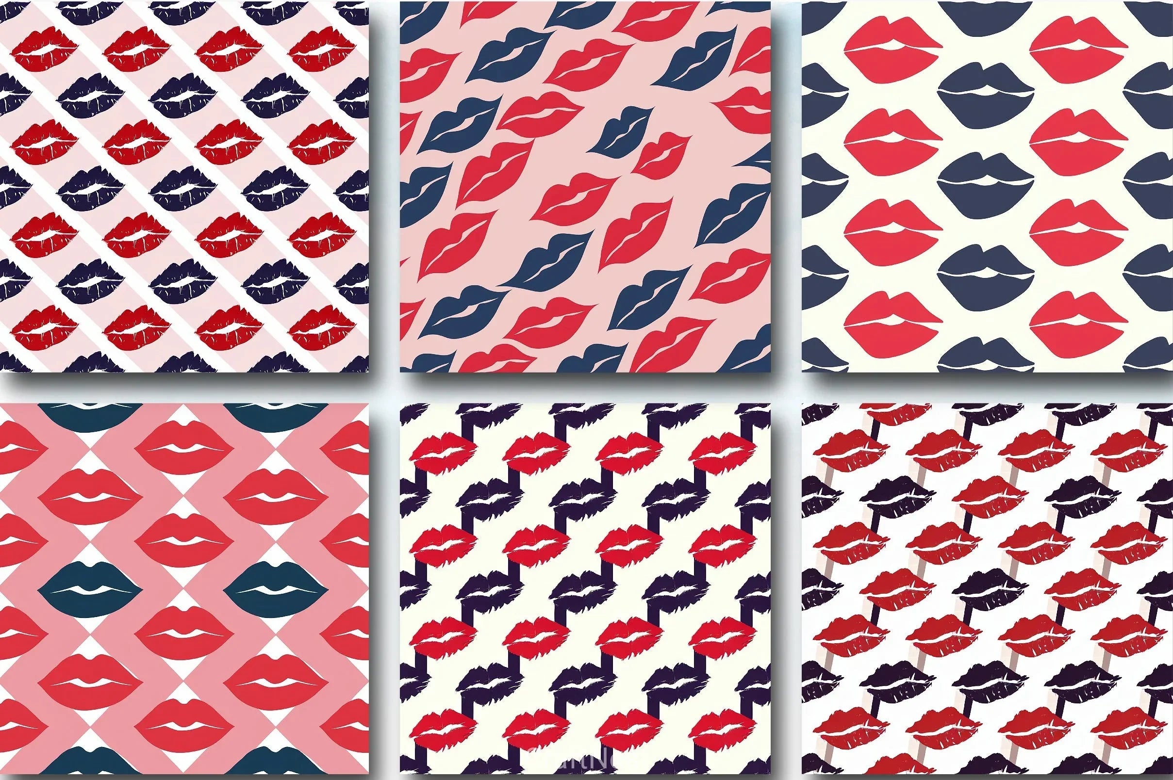 Kisses Xoxo Love Digital Paper - CraftNest - Digital Crafting and Art