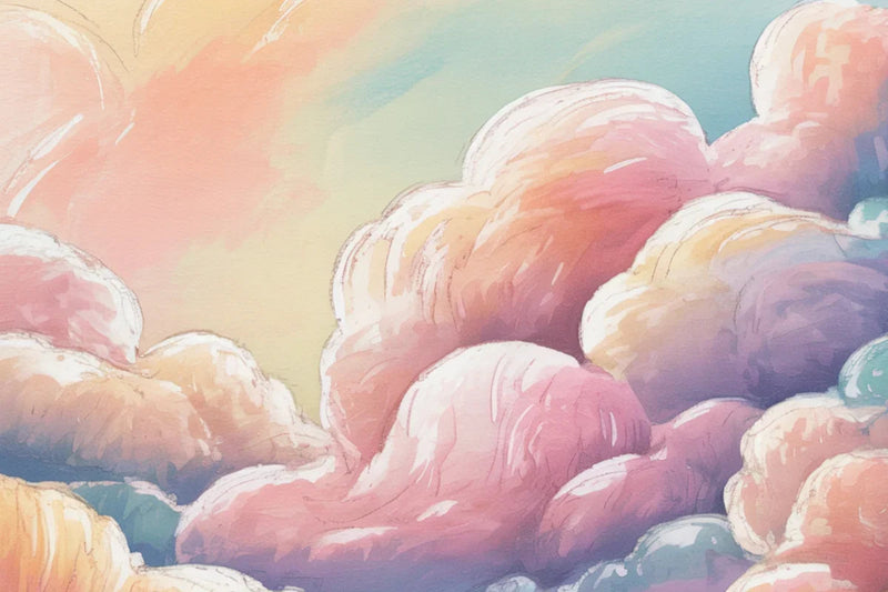 Cotton Candy Clouds Background Papers - CraftNest - Digital Crafting and Art
