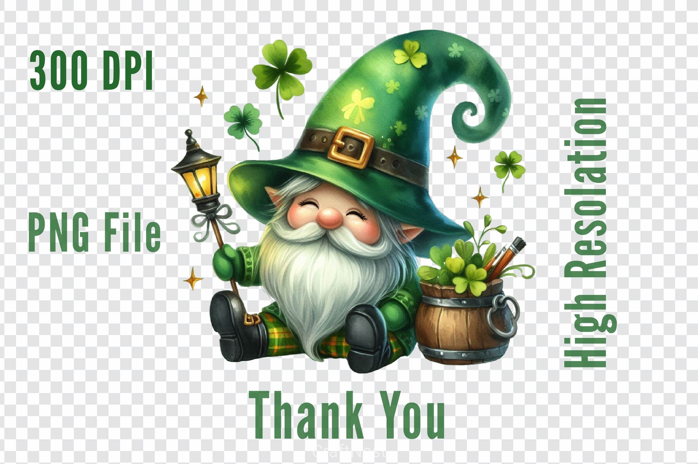 St Patrick's Day Gnome Clipart Bundle 5