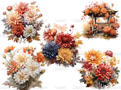 Chrysanthemum Bloom Clipart - CraftNest