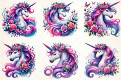 Cute Unicorn Clipart Bundle 5 - CraftNest - Digital Crafting and Art