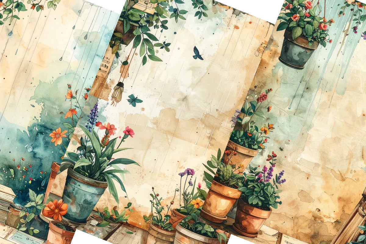 Vintage Garden Junk Journal Papers - CraftNest - Digital Crafting and Art