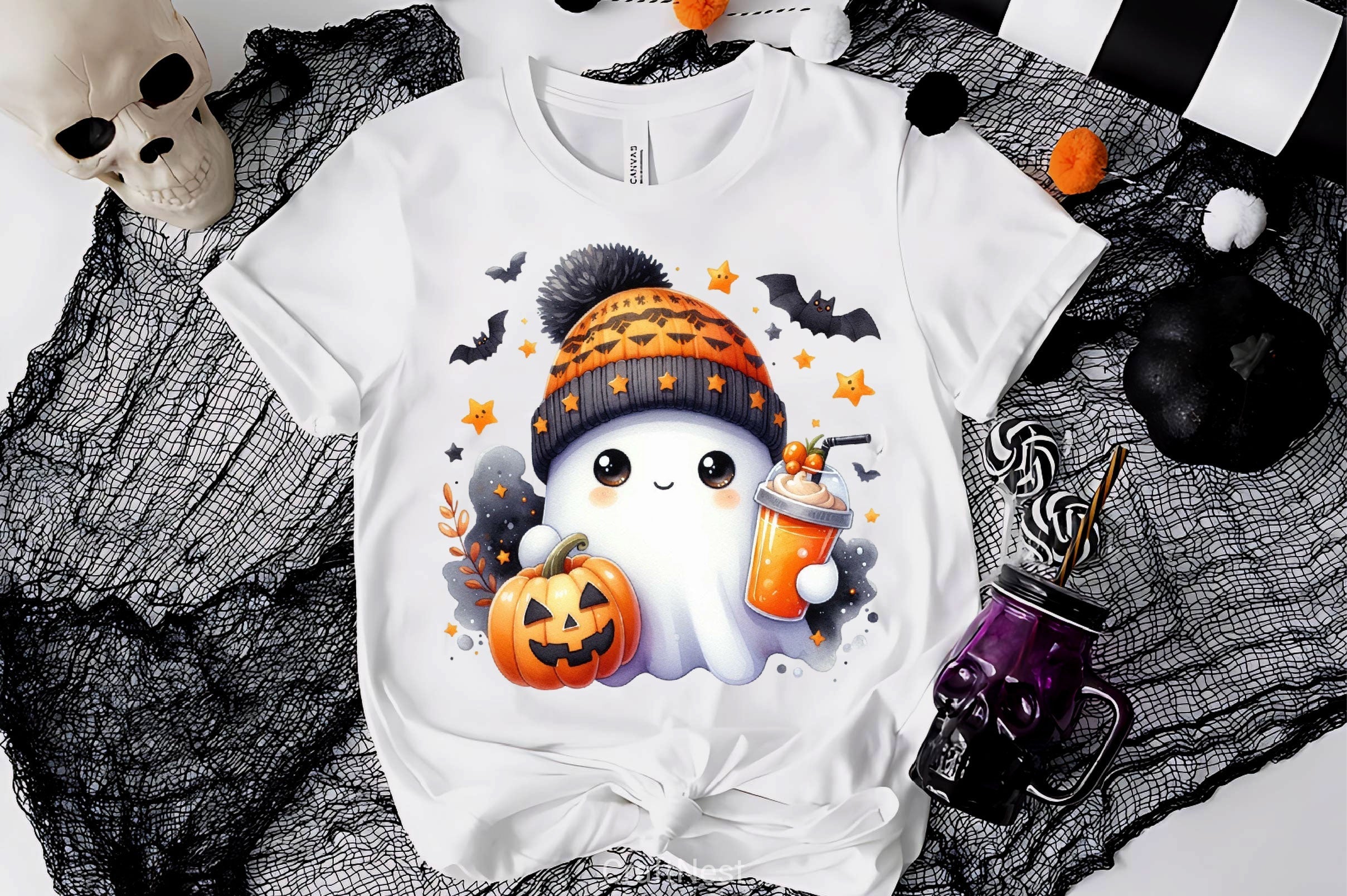 Cute Ghost Cute Halloween Clipart Bundle 9