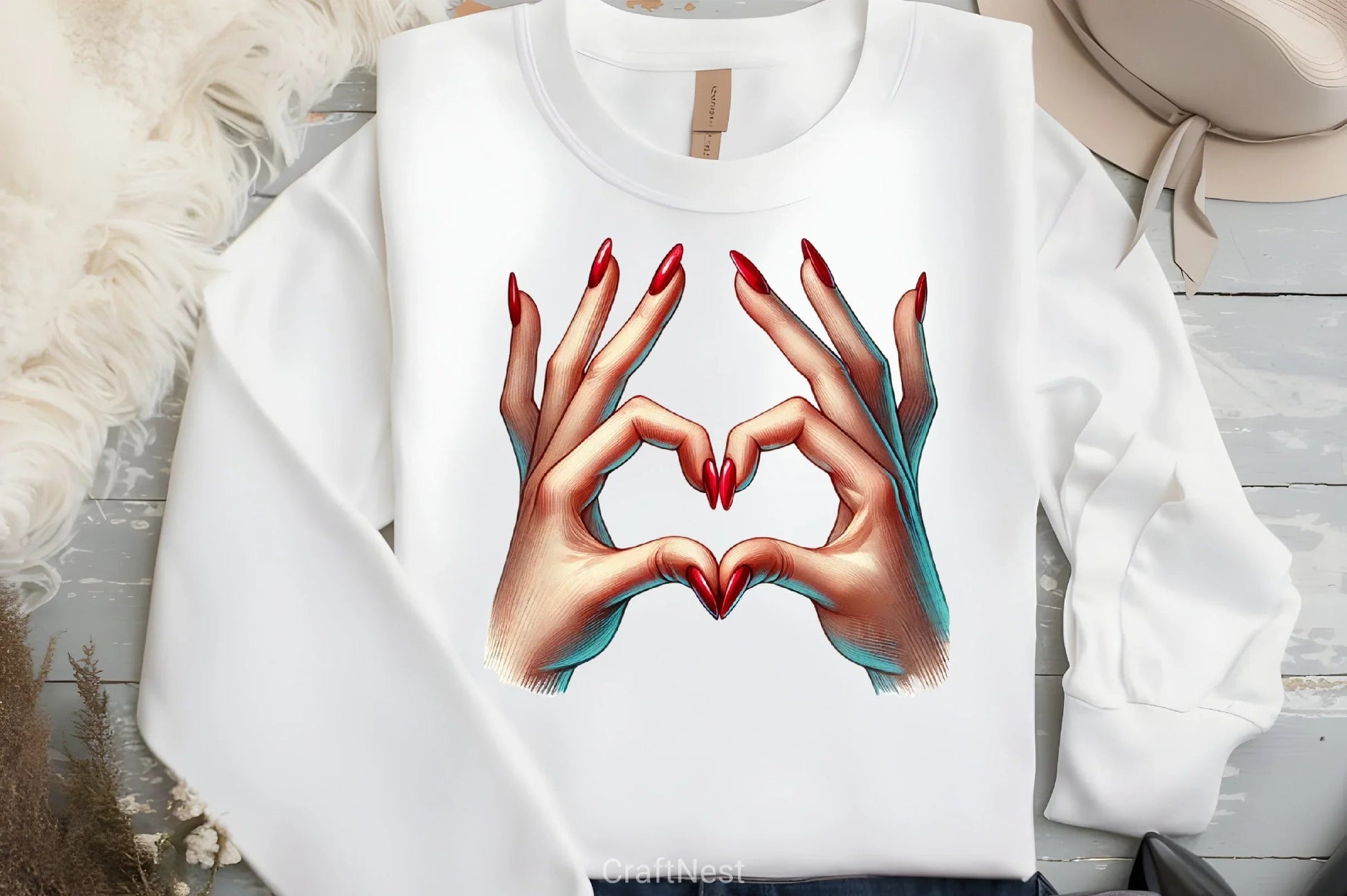 Valentine Heart Hands Clipart Bundle - CraftNest - Digital Crafting and Art