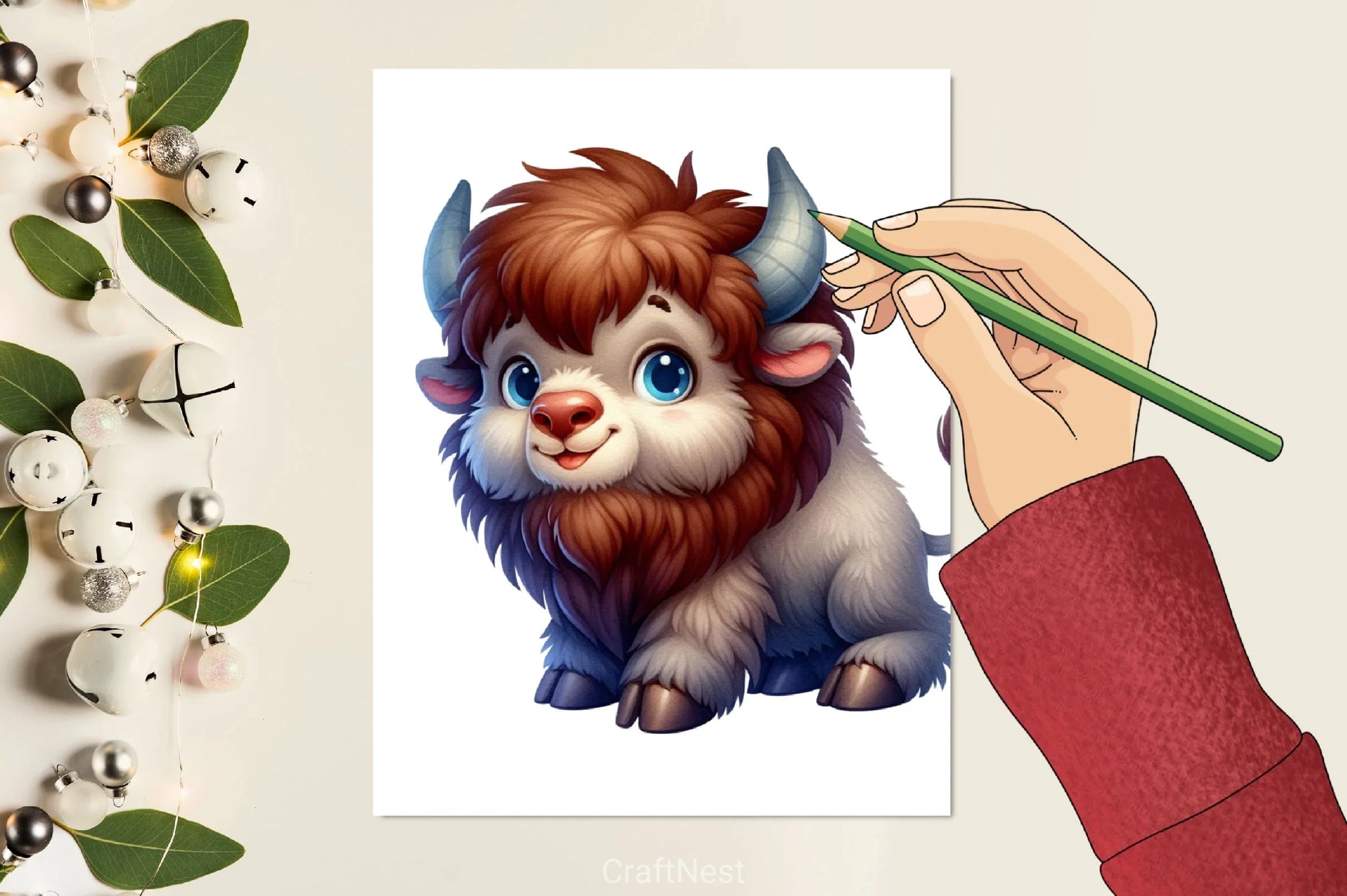 Baby Highland Cow Clipart Bundle 6 - CraftNest - Digital Crafting and Art