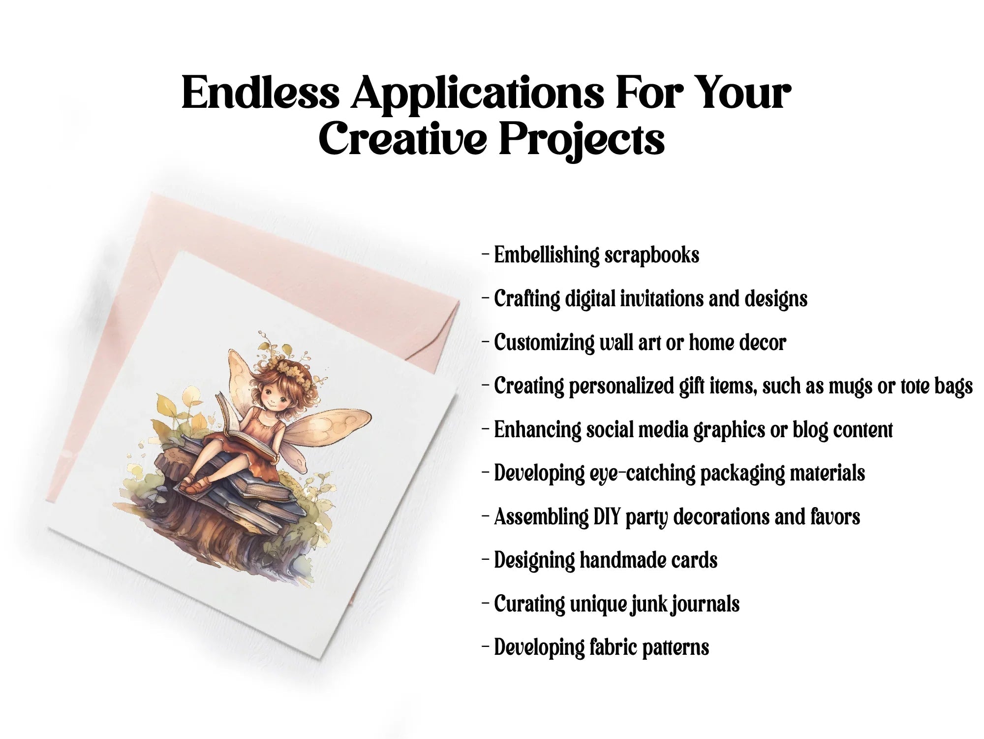 Reading Fairies Clipart - CraftNest