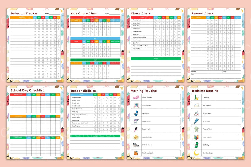 Kids Task Chore Chart for Easy Organization - CraftNest - Digital Crafting and Art