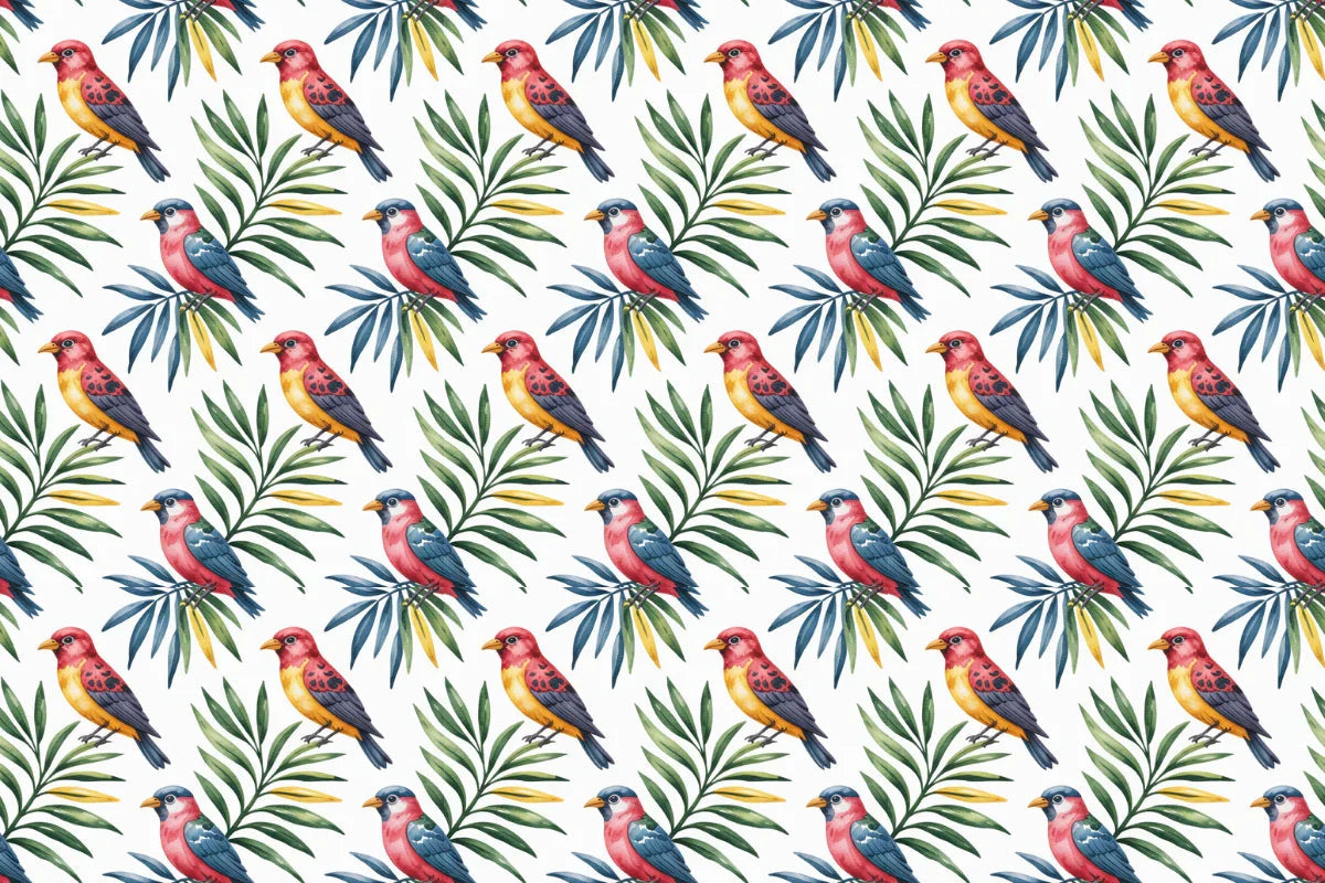 Tropical Birds Seamless Papers - CraftNest - Digital Crafting and Art