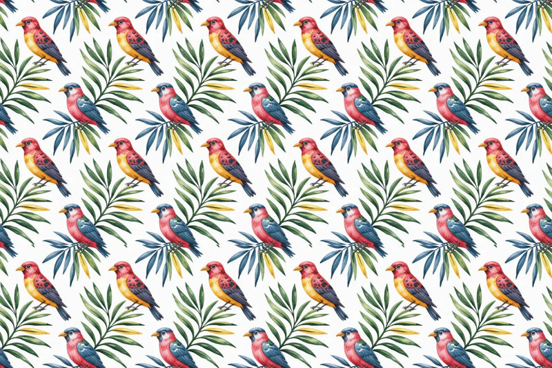 Tropical Birds Seamless Papers - CraftNest - Digital Crafting and Art
