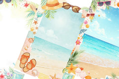 Summer Travel Junk Journal Papers - CraftNest - Digital Crafting and Art
