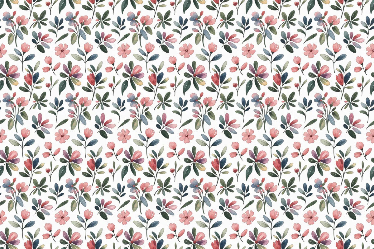 Soft Watercolor Flowers Seamless Papers - CraftNest - Digital Crafting and Art