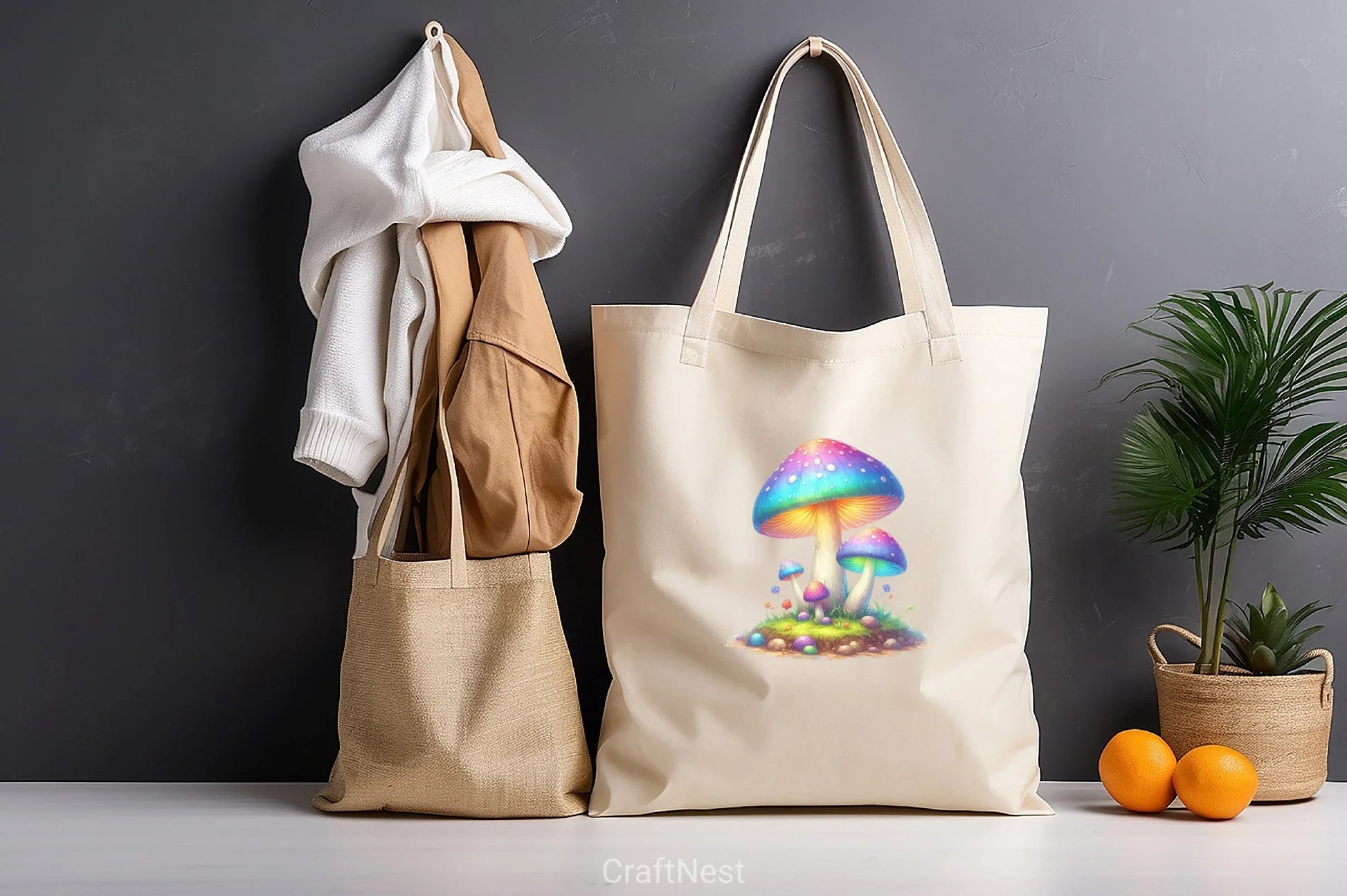 Colorful Mushrooms Clipart Bundle - CraftNest - Digital Crafting and Art