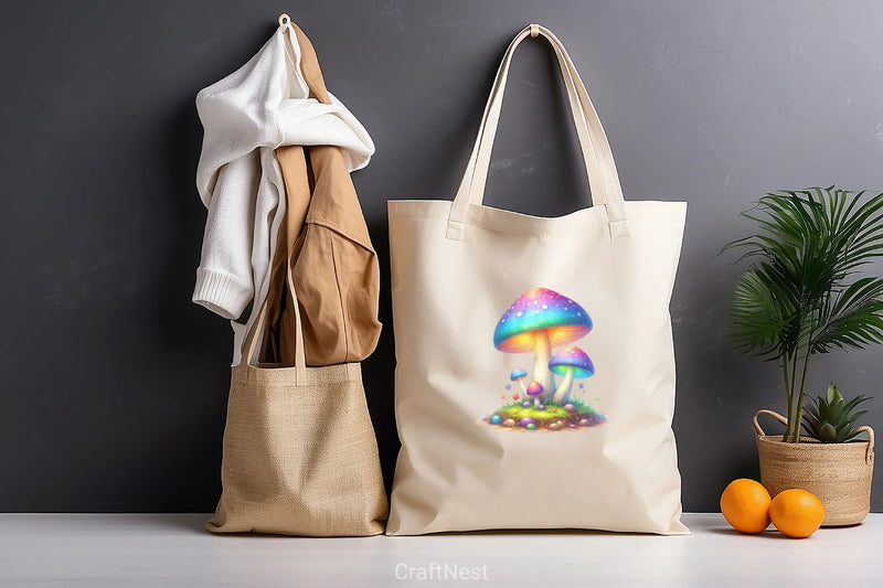 Colorful Mushrooms Clipart Bundle - CraftNest - Digital Crafting and Art