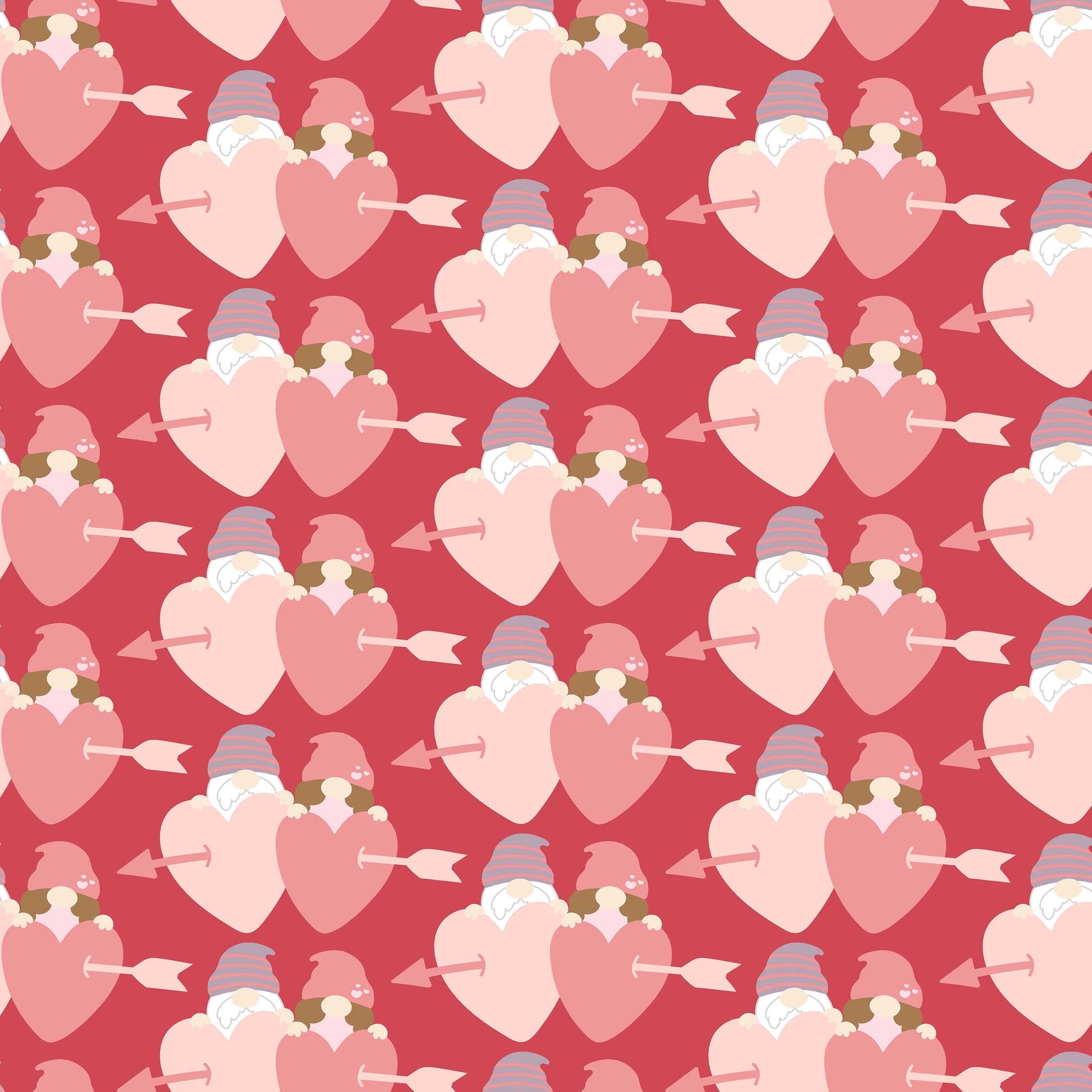 Valentines Day Gnome Seamless Digital Paper - CraftNest - Digital Crafting and Art