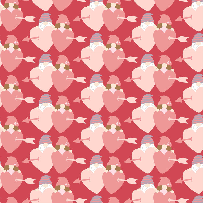 Valentines Day Gnome Seamless Digital Paper - CraftNest - Digital Crafting and Art