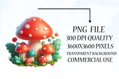 Lovely Mushrooms Clipart Bundle - CraftNest - Digital Crafting and Art
