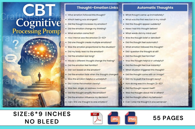 Cognitive Processing Prompts for CBT - CraftNest - Digital Crafting and Art